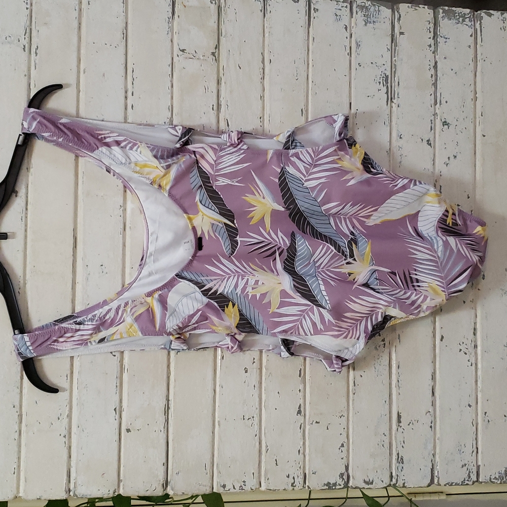 Volcom Don’t Leaf Faded Mauve One Piece Cutout Sw… - image 2